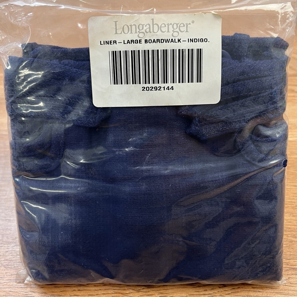 Longaberger Fabric Liner for Large Boardwalk Basket Indigo 20292144 NEW‎